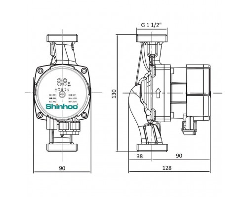 Циркуляционный насос SHINHOO MASTER S 25-6 130 (71111001) Циркуляционный насос SHINHOO MASTER S 25-6 130 (71111001)