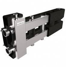 Балансировочный коллектор GIDRUSS BMSS-80-3D.EPP (до 80 кВт, подкл. котла G 1, 2 контура G 1, боковой контур G 1, зеркально-матовая полировка, 4D-кронштейны K.UMS, EPP-термоизоляция) (BM 80A2T 23)