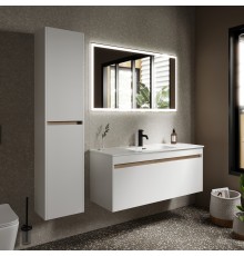 Мебель для ванной комнаты Sancos Smart 120 см белый глянец