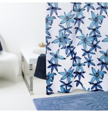 Штора для ванной Bacchetta Giardino 180x200 синяя