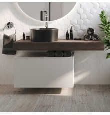Столешница STWORKI Ольборг 120 дуб карпентер, без отверстий, с тумбой 80
