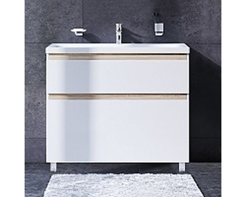 Тумба с раковиной AM.PM X-Joy 100, напольная, белый глянец