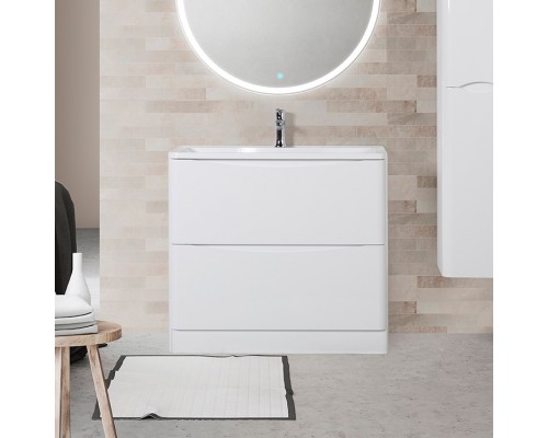 Тумба с раковиной BelBagno Acqua 90 напольная, bianco lucido