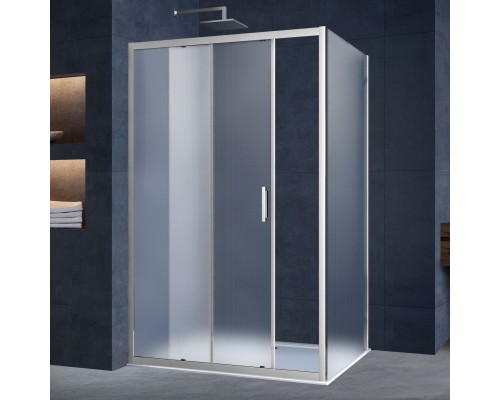 Душевой уголок Vincea Alpha VSR-3AL8013MT 130х80 см, профиль хром, стекло текстурное