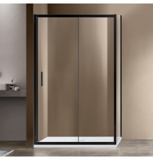 Душевой уголок Vincea Garda VSR-1G1012CLB 120x100 см, профиль черный, стекло прозрачное