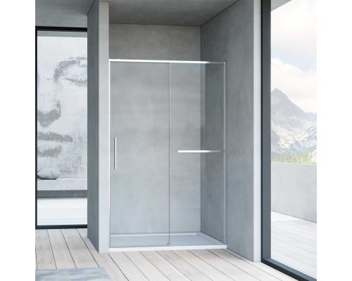 Душевая дверь в нишу Vincea Slim Soft 130 см, профиль хром, стекло прозрачное