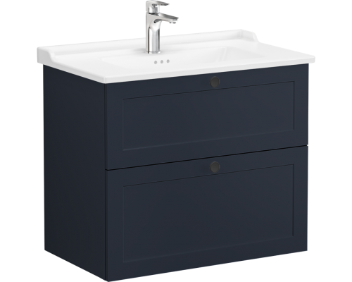 Тумба с раковиной VitrA Root Classic 80 темно-синий