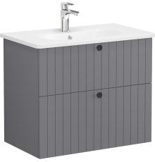 Тумба с раковиной VitrA Root Groove 80 серая