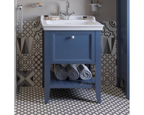 Тумба с раковиной VitrA Valarte 65 стальная синяя