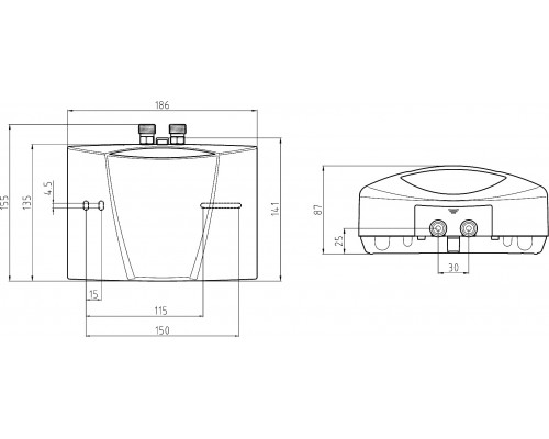 Проточный водонагреватель Clage E-mini MBH 7