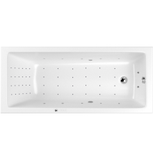 Акриловая ванна WHITECROSS Wave NANO 180x80 см, с гидромассажем, с каркасом, со сливом-переливом
