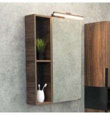 Зеркало-шкаф Comforty Штутгарт 60, дуб тёмно-коричневый