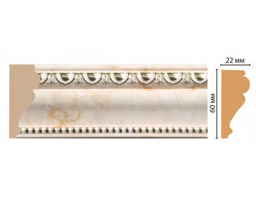 Молдинг DECOMASTER 161-80 ДМ (60*22*2400 мм)