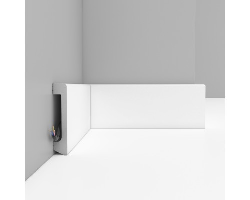 Плинтус напольный DECOMASTER D235-115 (80*17*2400мм) белый матовый