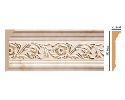 Плинтус потолочный D226-80  ДМ(90*20*2400 мм)