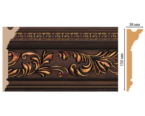 Плинтус потолочный DECOMASTER D214-966 (150*38*2400мм)