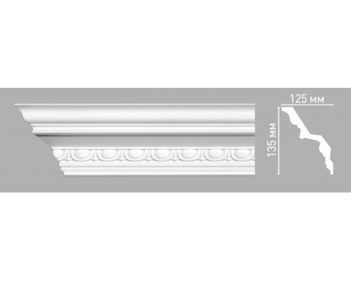 Плинтус потолочный с рисунком DECOMASTER 95106 (125х135х2400мм)