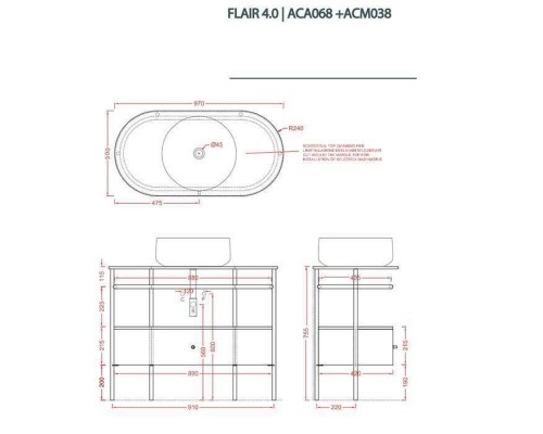 Artceram Flair 4.0 Консоль металлическая с раковиной 95x48хh75см., напольная, с выдвижным ящиком и мраморной столешницей, цвет: белый матовый. COL001 01 00, ACA068 05, ACM038 58, TFA010 90 Artceram Flair 4.0 Консоль металлическая с раковиной 95x48хh75см., напольная, с выдвижным ящиком и мраморной столешницей, цвет: белый матовый. COL001 01 00, ACA068 05, ACM038 58, TFA010 90