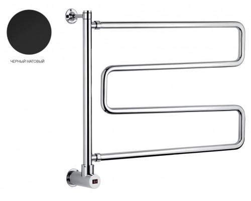 Margaroli Vento. Полотенцесушитель электрический, арт. 500/SP, BOX, цвет черный матовый 500SPDBB