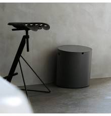 Agape Basket Круглая корзина из дерева d40x48см, напольная, цвет: серый. ACOM0510G