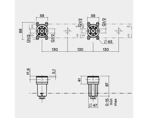 QuadroDesign IN010/1 Универсальная встраиваемая часть (соответствует GI3). IN010/1