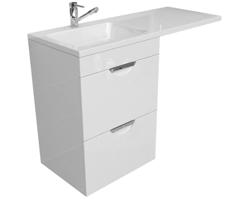 Тумба под раковину без столешницы Emmy Милли 110 под стиральную машину, белая