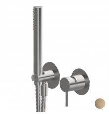 Newform X-STEEL 316 Смеситель для душа, встраиваемый, с ручной душ, шланг 150 см, цвет: PVD Brushed pale gold. 69676EX.59.098