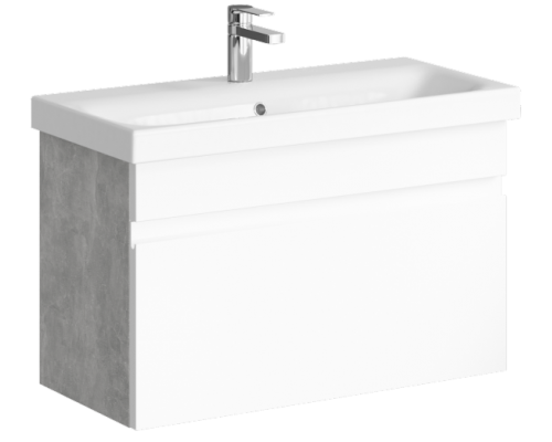 AQ SRT0108BS Smart Тумба под умывальник подвесная, с одним ящиком, бетон светлый, 800х510х380 мм SRT0108BS