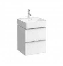 Laufen Space  База с раковиной 43.5х38.5(41)х52см., подвесная, 1 отв., с 2 ящиками, цвет: белый матовый. 8.1528.1.000.104.1,  4.1010.2.160.100.1