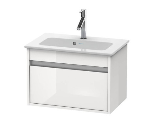 Duravit Ketho Тумба подвесная, 60x38.5х41см., с раковиной, 1 выдв. ящик, цвет: белый глянцевый. KT642202222,  2342630000
