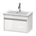 Duravit Ketho Тумба подвесная, 60x38.5х41см., с раковиной, 1 выдв. ящик, цвет: белый глянцевый. KT642202222,  2342630000