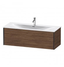 Duravit XViu Тумба подвесная 121x48x39.7см, с раковиной, 1 ящик, цвет: walnut dark/черный матовый. 2344120000,  XV40360B221