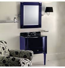 DevonDevon Domino, Комплект мебели 68 см, тумба напольная со столешницей Nero Marquina и встроенной раковиной черной, Цвет: blue violet. DEDOMINOPWNMALSBI/3F/ручка cromo,  EFBIZETPWCR,  RALILY460BL