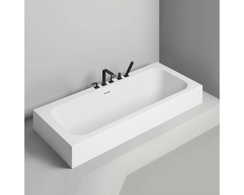 Salini Orlanda Axis Встраиваемая ванна на ножках 180х80х60cм., материал: S-Stone, цвет: белый матовый. 103222M,  23101H