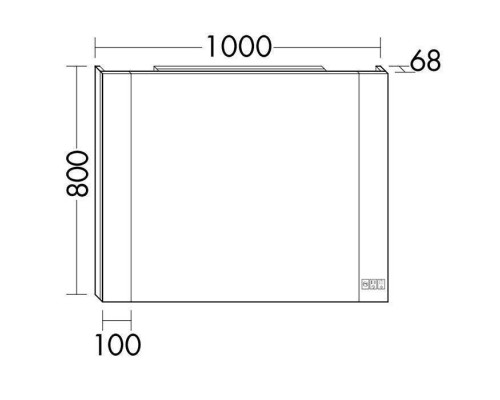 Burgbad RL40 Зеркало 100х68х80см.,подсветка, Smart-Home-System, 2 розетки. SIJU100