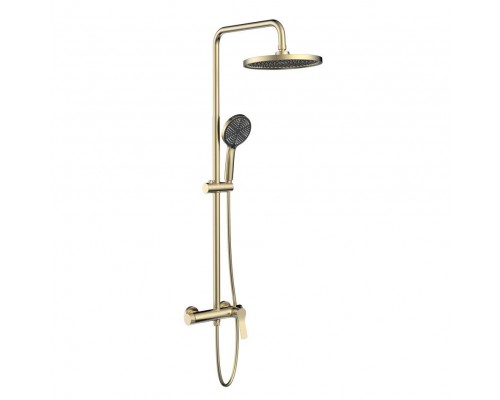 Душевая стойка Vincea Arco VSFS-4AR1BG с изливом, брашированное золото