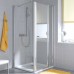 KERMI Atea Боковая стенка для дверей Atea 100х185см., серебро, стекло Siesta+Kermiclean. AT TWD 10018VWK