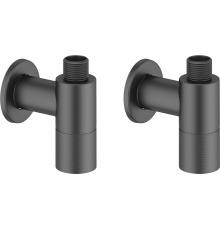 Вентиль Wellsee Drainage System 182147001 угловой, матовый черный, 2 шт.