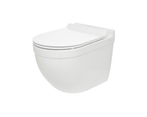 AQM2010 Унитаз подвесной сиденье SoftClose, технология смыва QUIET, скрытый крепеж. 520х360 AQM2010