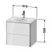 Duravit XSquare База подвесная 61x47.8x56см с раковиной, 2 яшика, цвет: глянцевый белый. XS432202222,  23446300001
