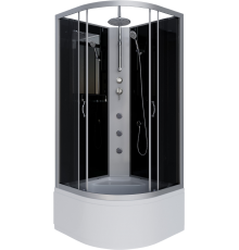 Душевая кабина Niagara Classic NG-2509-14BKTG 100х100 см, без крыши, с тропическим  душем и гидромассажем