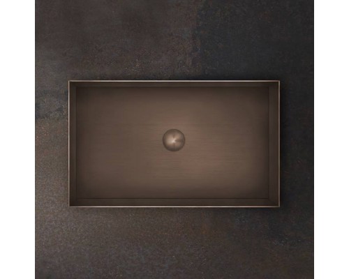 Gessi 316 Раковина 60x35 см, без отв., для установки на столешницу, без перелива, нержавеющая сталь, цвет: Copper Brushed PVD. 54606#708
