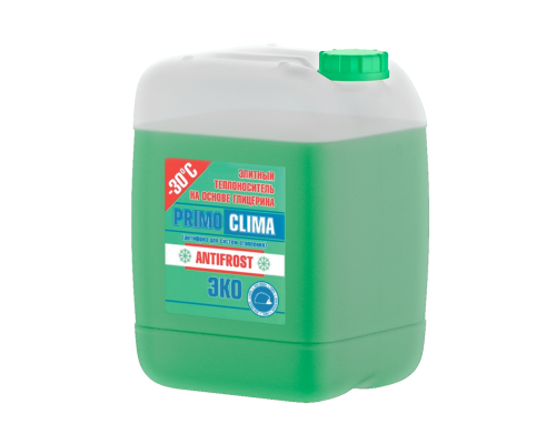 Теплоноситель Primoclima Antifrost (Глицерин) -30C ECO 10 кг канистра (цвет зеленый) PA -30C ECO 10