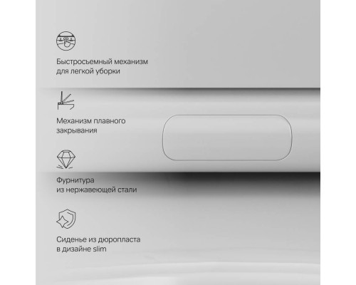 C801900SC Унитаз подвесной AquaSpin с сиденьем микролифт C801900SC Унитаз подвесной AquaSpin с сиденьем микролифт