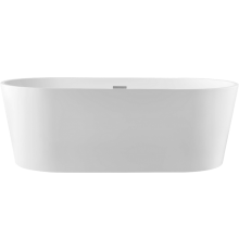 Акриловая ванна Swedbe Vita 8800 170x80 см, отдельностоящая, овальная, с каркасом, со сливом-переливом