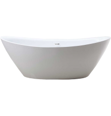 Акриловая ванна Vincea VBT-203 180x85 см, отдельностоящая, овальная, с каркасом, со сливом-переливом
