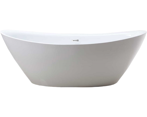 Акриловая ванна Vincea VBT-203 180x85 см, отдельностоящая, овальная, с каркасом, со сливом-переливом