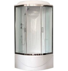 Душевая кабина Royal Bath BK RB90BK1-T-CH с высоким поддоном, с сиденьем