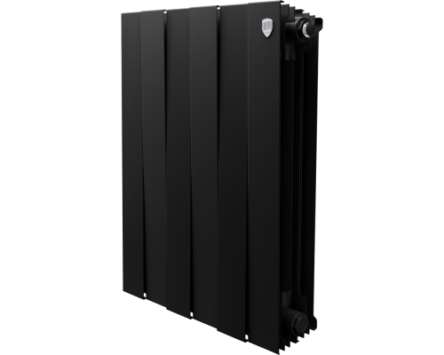 Радиатор биметаллический Royal Thermo Piano Forte 500 noir sable 6 секций, черный