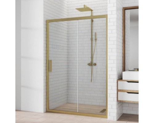 Душевая дверь в нишу Kubele DE019 D2-CLN-BR 130 см, профиль бронза